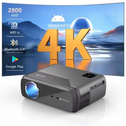 2800ANSI Android Google TV Box UHD 4K Projector Portable Auto Focus Smart 2.4+5G Dual WiFi Dolby Home Theater Projectors Hot