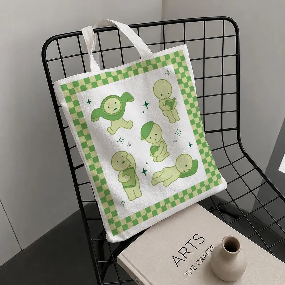 Cozy Moments Glow Tiny Creature Tote Bag, Reusable Foldable Shoulder Shopping Bag for School Work Travel Daily Use