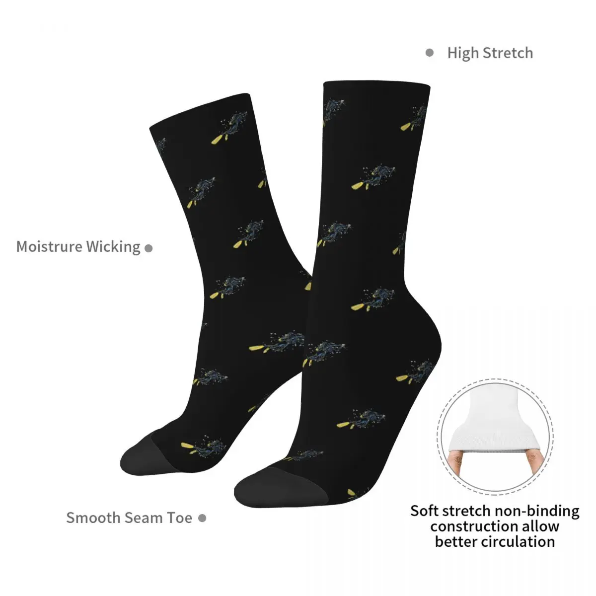 Tauchen Tauchen Taucher Meer Schnorcheln Sportsocken Harajuku Hochwertige Strümpfe Ganzjährig Lange Socken Weihnachtsgeschenke