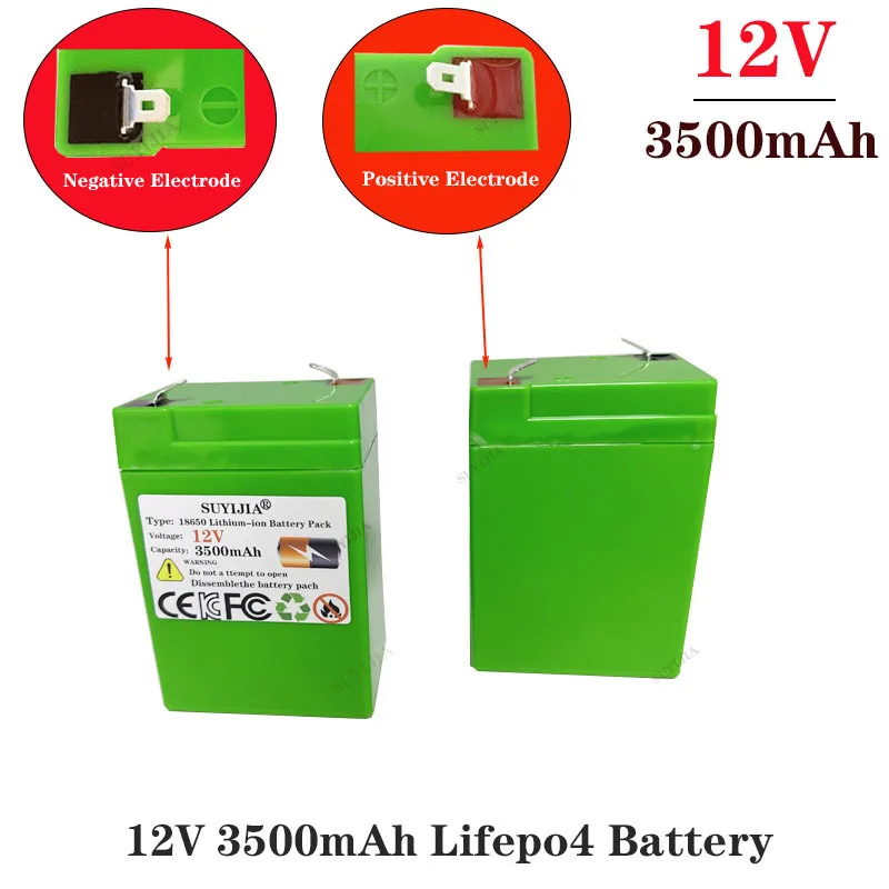 

New Li-ion Battery 12V 3500mAh Rechargeable Lead-acid Battery Alternatives Suitable for Toy Cars and External LED Lighting
