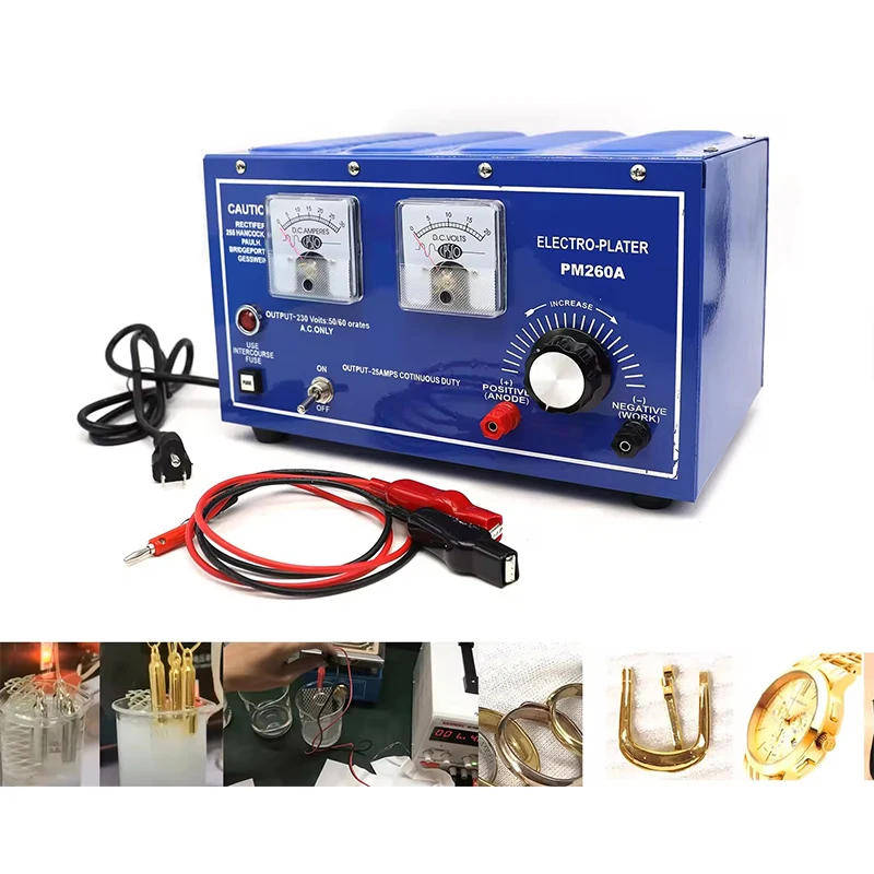 20V 30A/15A Jewelry Electroplating Machine PM260A Adjustable Voltage Current Rectifier Metal Plating Equipment Kit