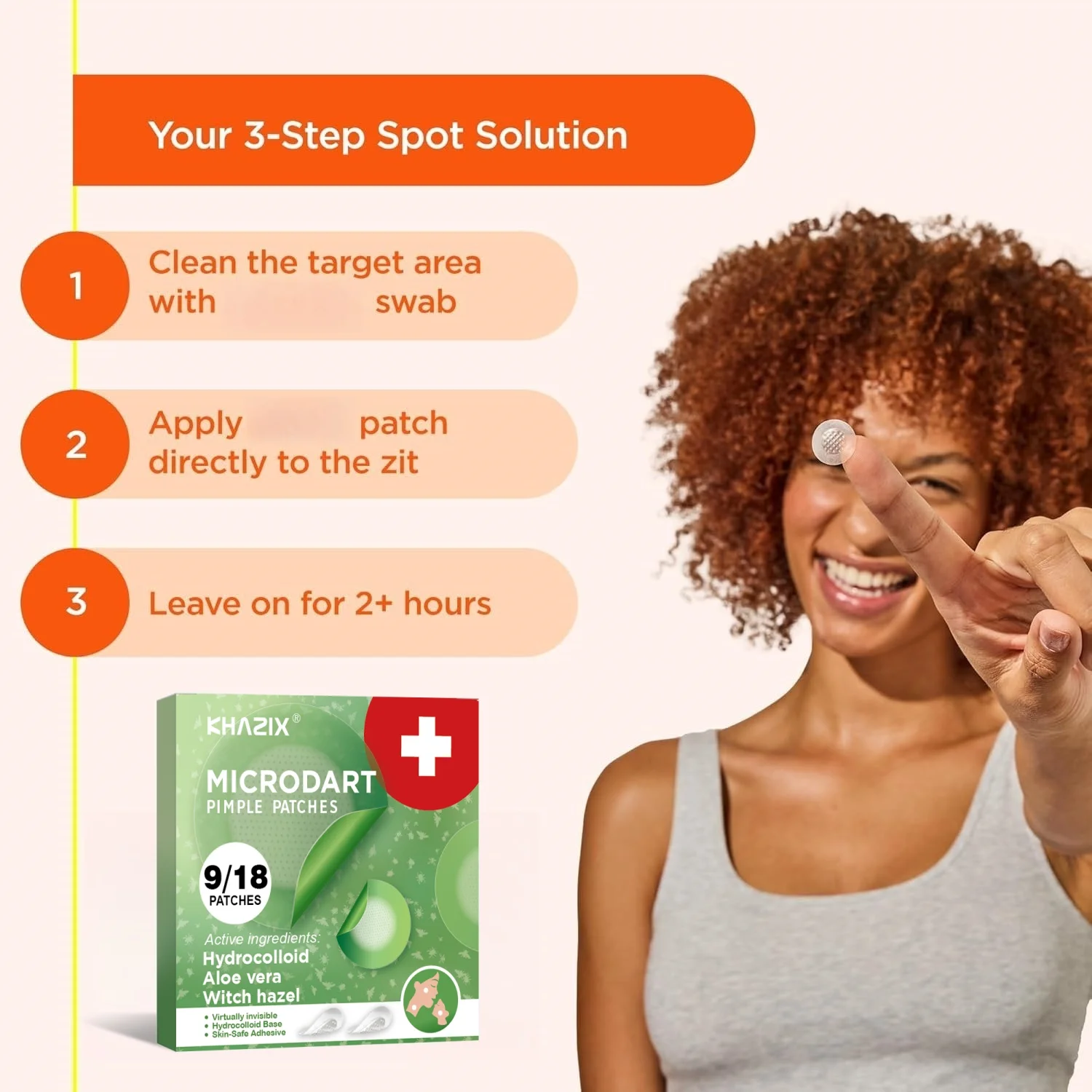 Patch idrocolloidale ultrasottile per l'acne da 360 pezzi: spessore invisibile di 0,1 mm, non obtrusivo anche quando si visualizzato vicino.