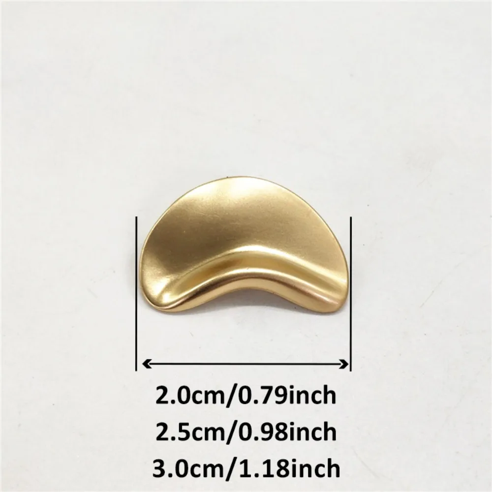 10pcs/set High-grade Simple Crescent Shape Metal Large Buttons, Coat Suit Jacket Fashion Decorative Buttons, Sewing Accessories