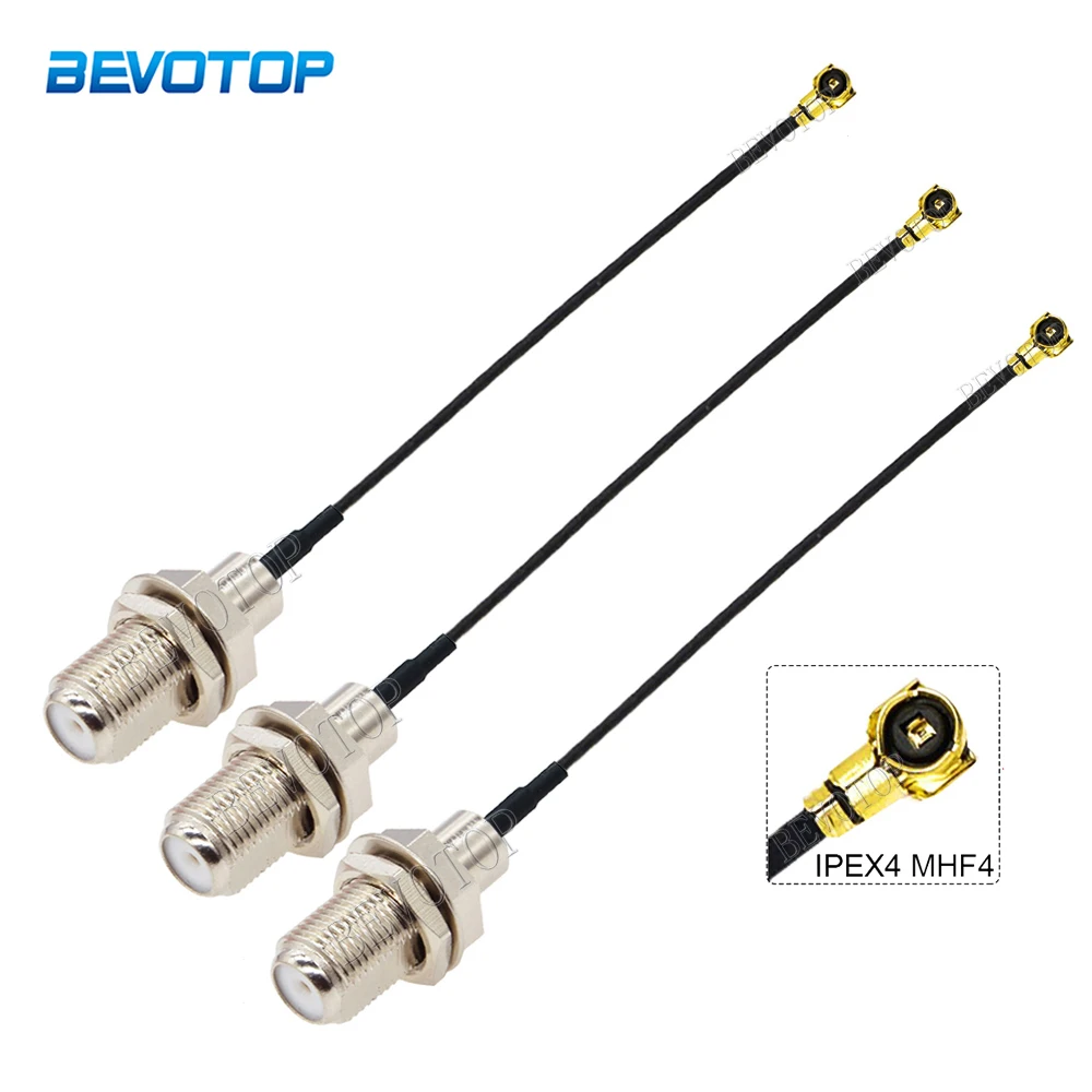 

2Pcs/Lot F Female to U.FL//4 4 Female Jack Connector Pigtail RF1.13 RF Coaxial Cable 3G Antenna Extension Cord Wire