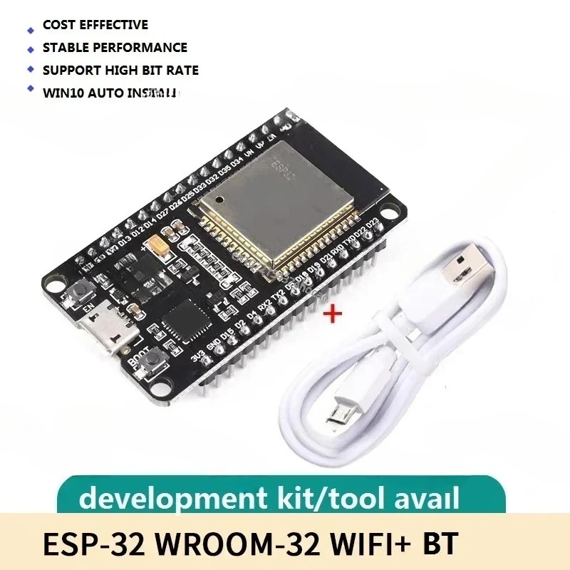 

DRSAT ESP-WROOM-32 ESSP132 ESSP1D Development Board 2.4GHz Dual-Mode WiFi + Bluetooth Dual Cores Microcontroller Processor Integ