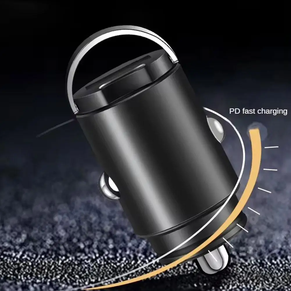 USB + Type-C شحن السيارة PD شحن سريع 30 وات عالي الطاقة QC3.0 شحن فلاش ذكي لا يضر الجهاز