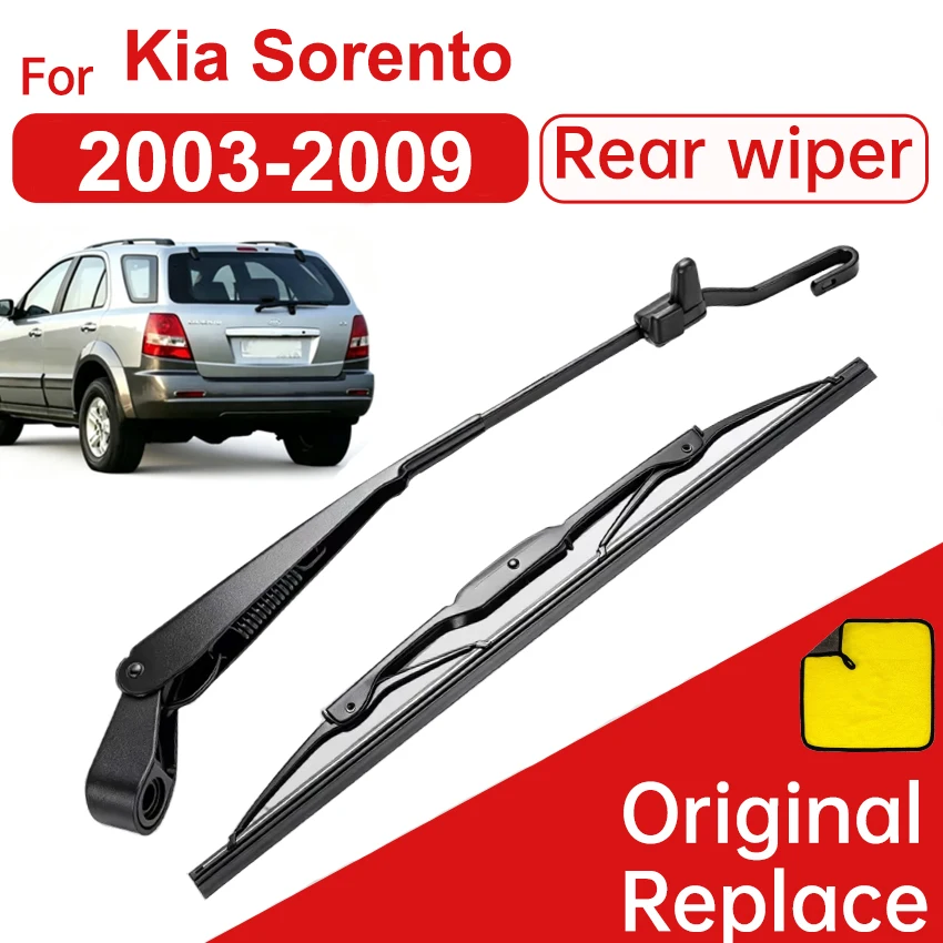 Escobilla y Brazo del Limpiaparabrisas Trasero Compatibles con Kia Sorento 2003 2004 2005 2008 2009 91KDBX Parabrisas Ventana Trasera