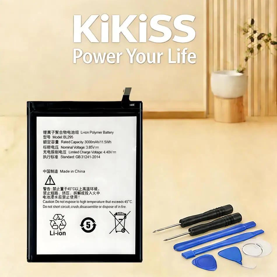 

Аккумулятор для мобильного телефона Lenovo K5S L38031 3000 мАч, безопасный, BL295, быстрая зарядка