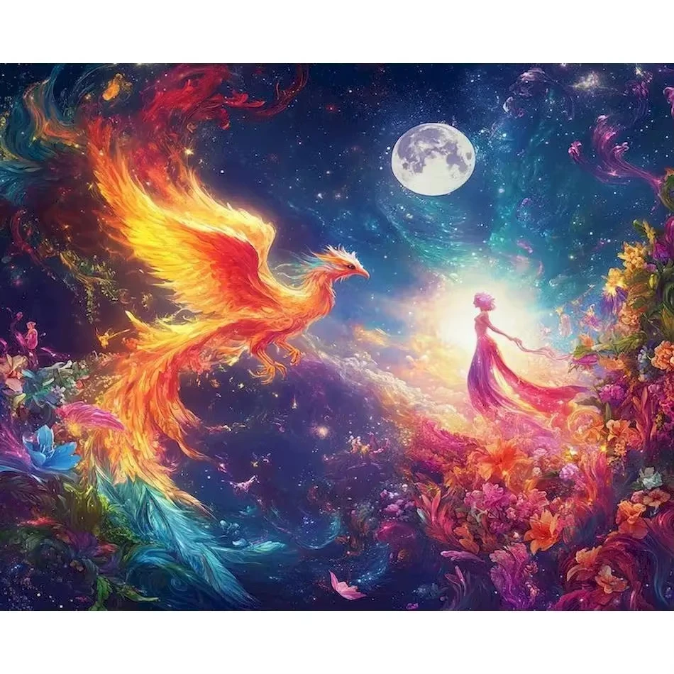 1000/500 PCS Jigsaw Puzzles Phoenix Fairy Home Decor Games Landscape Puzzles Educational Toys Birthday Gifts