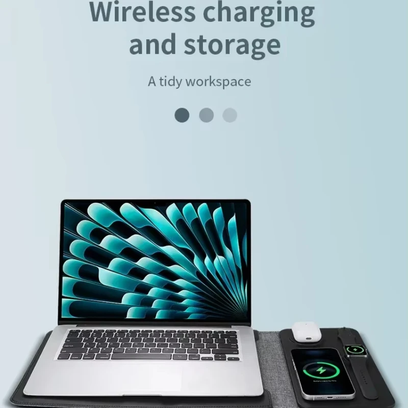 

Laptop Bag wireless charger For Xiaomi Lenovo Dell Notebook Computer Sleeve Macbook Air Pro Retina 13 14 Inch Laptops Case