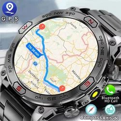 Esporte ao ar livre GPS Smartwatch para homens, relógios de tela HD AMOLED, freqüência cardíaca, Bluetooth Call, Huawei, Xiaomi, 466x466, 2024