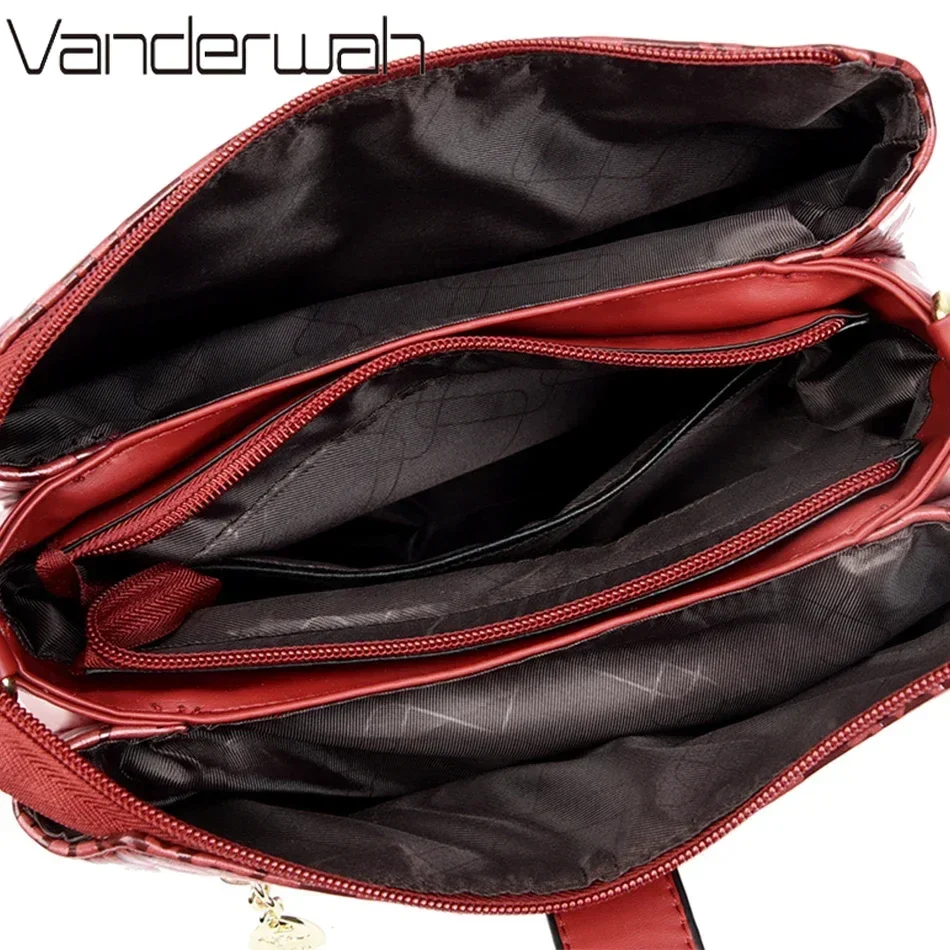 3 Layers Women 2024 Luxury Handbags Women Bags Designer Casual Shoulder Bags High Quality Leather Crossbody Bags for Female