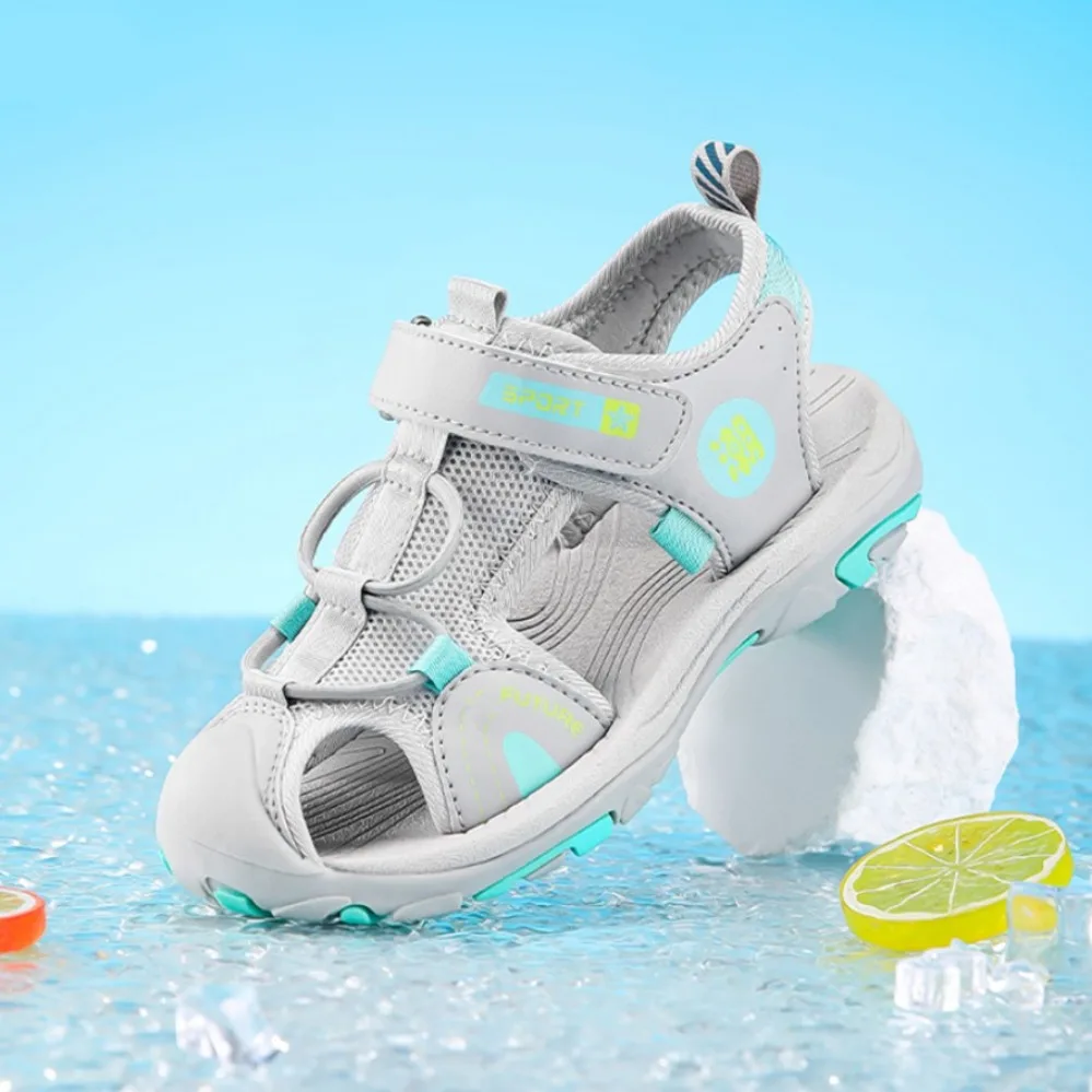 

Summer Breathable Children's Sandals 5-16Y Boys' Fashion Beach Water Shoes Non Slip Outdoor Soft Bottom Sports Sandal Shading