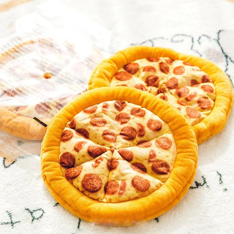 Juguete de peluche para perros, Donut, forma de Pizza, juguetes chirriantes para mascotas para perros pequeños y grandes, limpieza de dientes, cachorro, juguete con sonido para masticar, suministros para mascotas