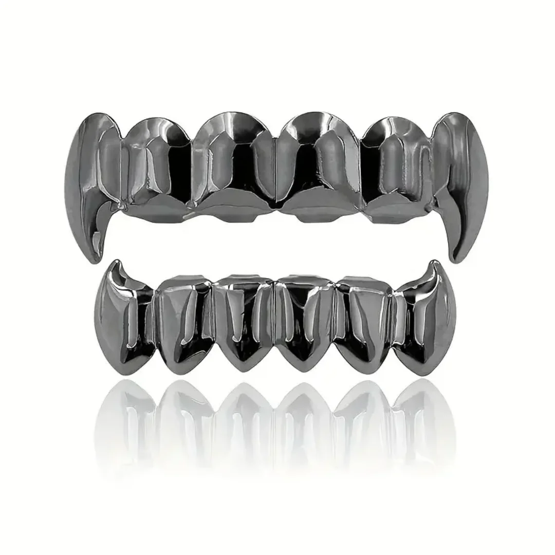 Klassische Glänzende Vampirzähne Zahnkappen Hip-Hop 6/6 Glatte Oberfläche Zahn-Grills für Frauen Männer Halloween Cosplay Schmuck Geschenk – Detail 15