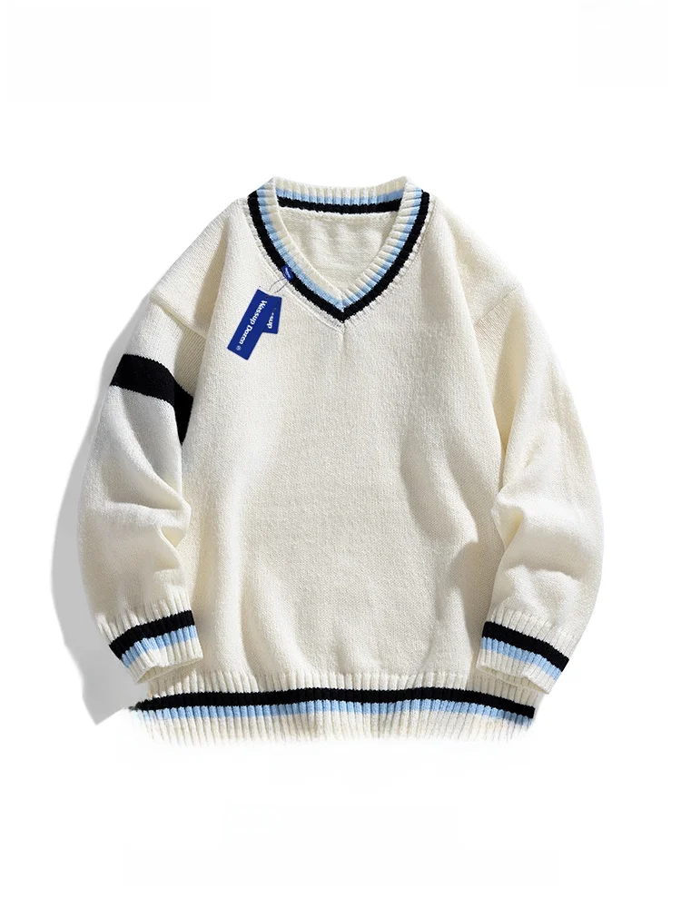 

Wassup Dozen College Sle V-Ne трикотажный свитер осень-зима ленивый цвет блузка топ молодежный активный Sle Long Sve