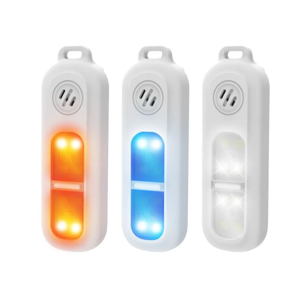 130dB Night Running Safety Warning Light with Back Clip LED Light Safe Sound Personal Alarm Drop-proof Portable
