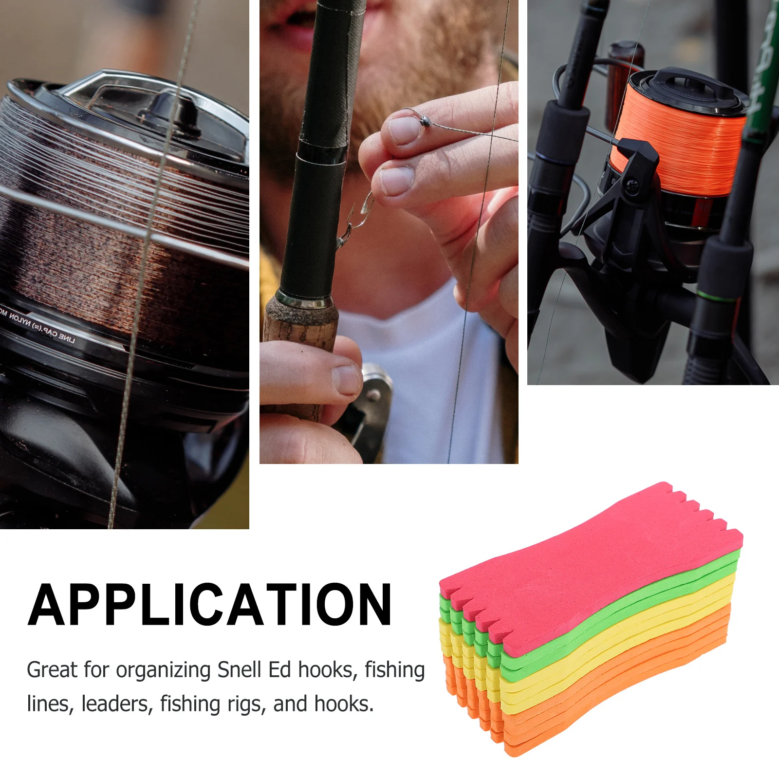 

10 pcs 5X12Cm Foam Line Board Sponge Wrapped Wire Fishing Line Winding Board Spool For Hooks Leaders Rigs Lightweight Quick Dry