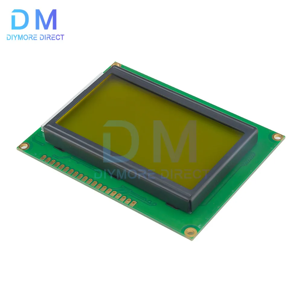 Imagem -04 - Módulo Branco Amarelo Azul do Visor do Lcd da Tela 12864b 3.3v