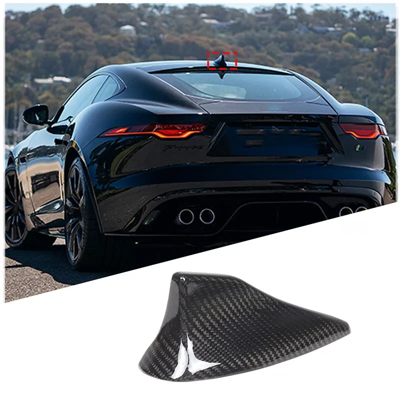 

Car Roof Shark Fin Decorative Aerial Antenna Cover Sticker Real Carbon Fiber Style For Jaguar F-TYPE 2013-2024