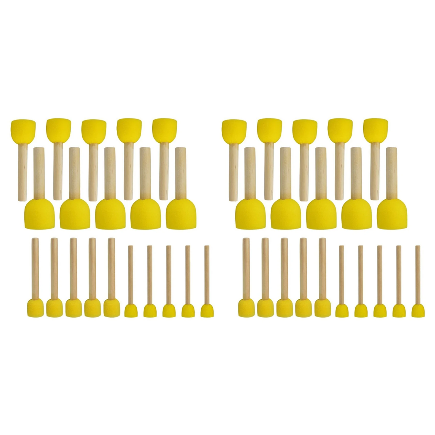 Classic-40 PCS Round Sponges Brush Set Kids Painting Tools - Sponge Painting Set DIY Painting Tools In 4 Sizes For Kids