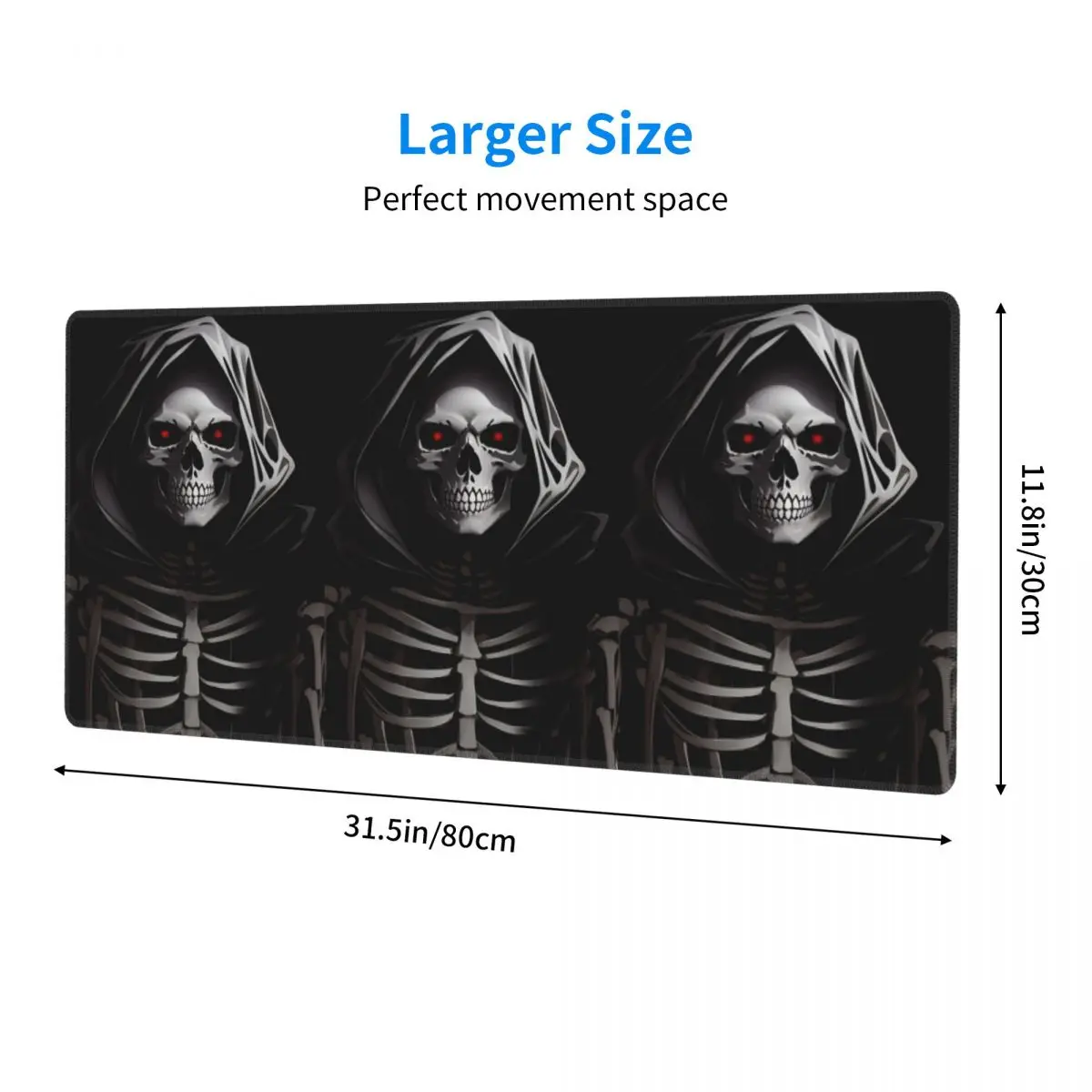 Large Mouse Pad A Creepy Halloween Skeleton Skull Gamer PC Laptop Mats Keyboard Carpet Computer Gaming Desk Mat