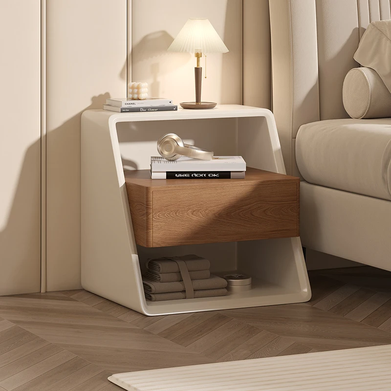 

Unique Trendy Bedside Table Modern Wood Organizer Librero Storage Luxury Coffee Nightstand Mobile Criado Mudo Hotel Furniture