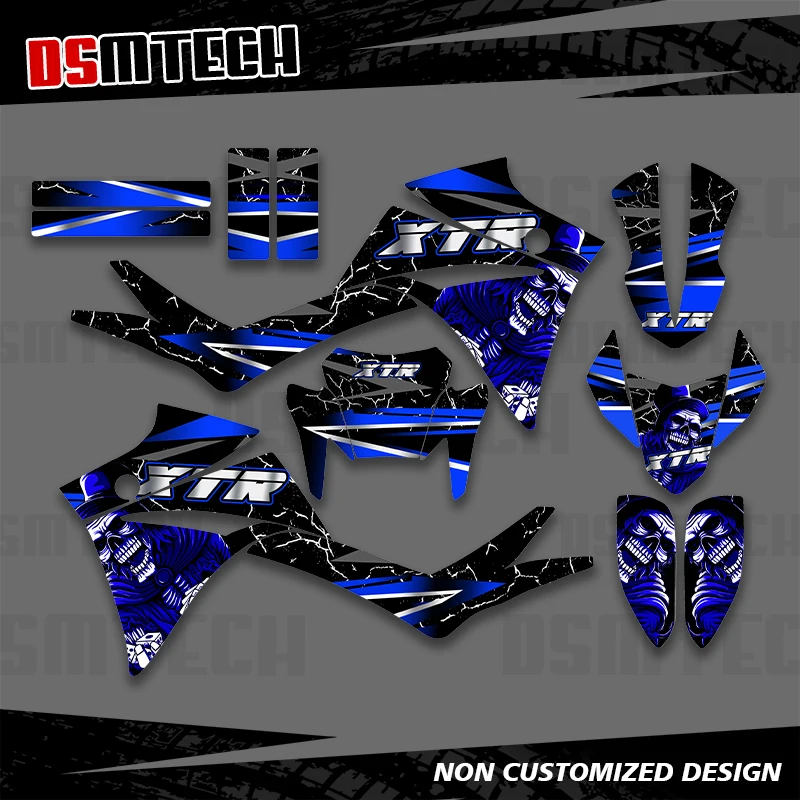 DSMTECH Graphics Decals Stickers for Yamaha XT660R XT 660R XT 660 R 2005-2021 Motorcycle Backgrounds Deco Sticker Kits