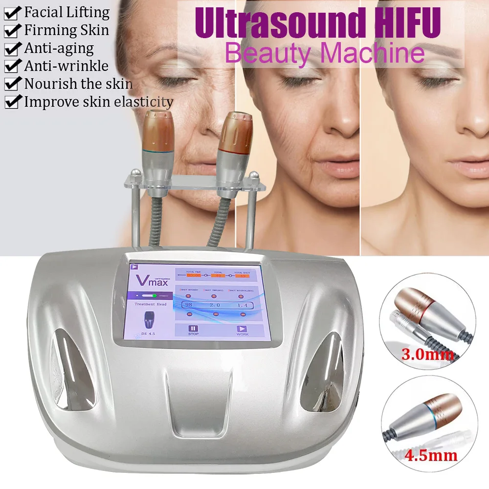 High FrequencyV Max Ultrasonic Facial Beauty Machine Skin Rejuvenation Face Lift Skin Tighten Anti Wrinkle Tool Radar Line Carv