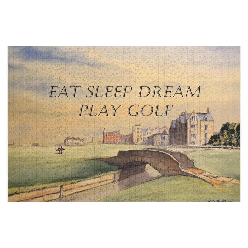

EAT SLEEP DREAM PLAY GOLF! Jigsaw Puzzle Custom Kids Toy Wooden Animal Wooden Jigsaws For Adults Puzzle