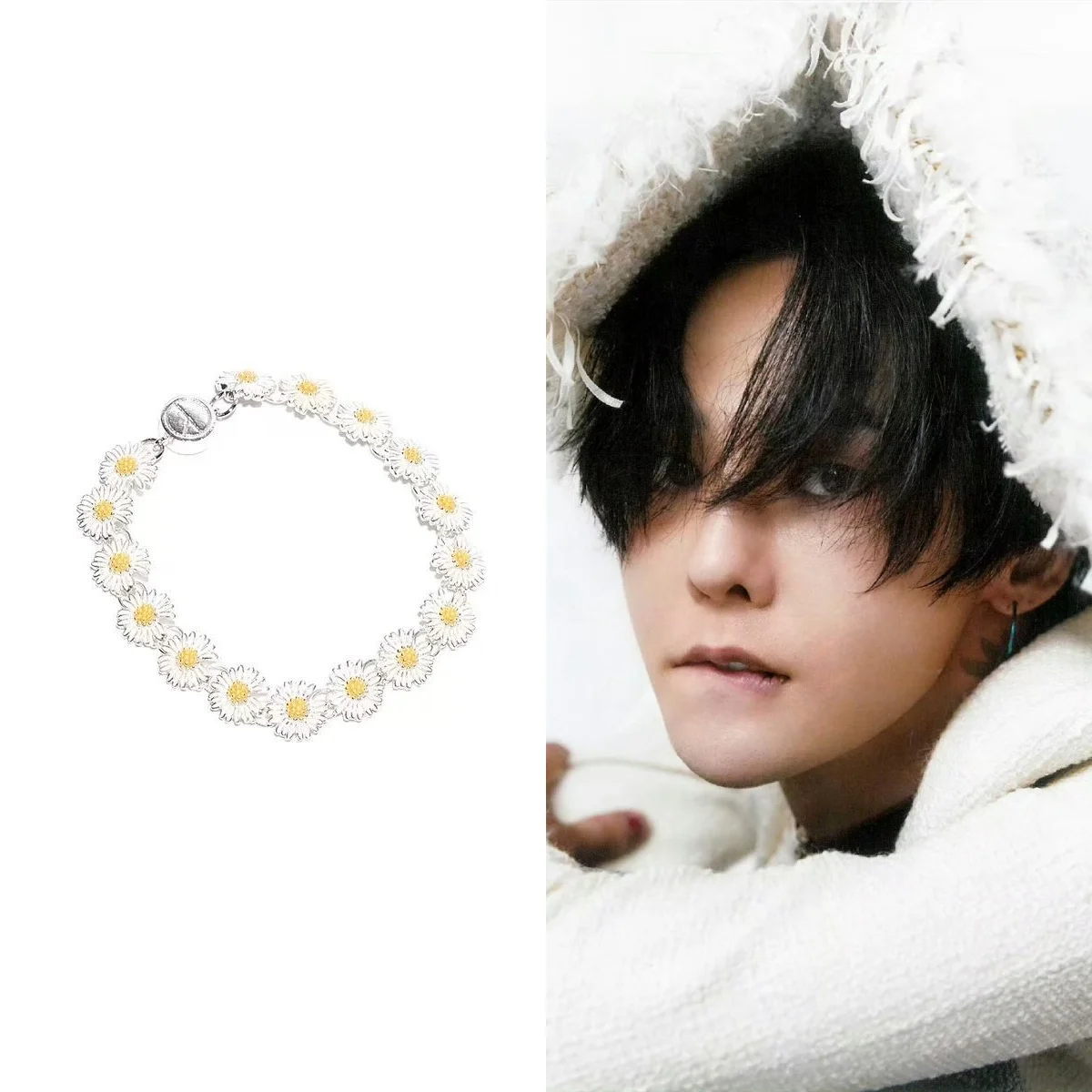 Korean Hot Idol GD Daisy Bracelet PMO Same Style Daisy Bracelet G-DRAGON Original Fashion Wrist Accessories