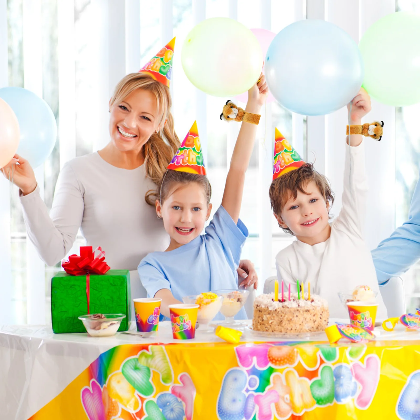 Pulsera Slap Huggables Bandas con patrón de animales Tema Juguetes para niños Dibujos animados para bebés