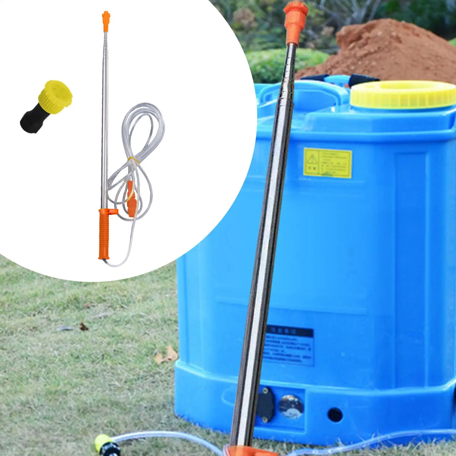 Stainless Steel Telescopic Spray Rod, Extension Tube 19.6-98.4In for Garden Yard Lawn Sprayer & Irrigation Nozzle Accessories