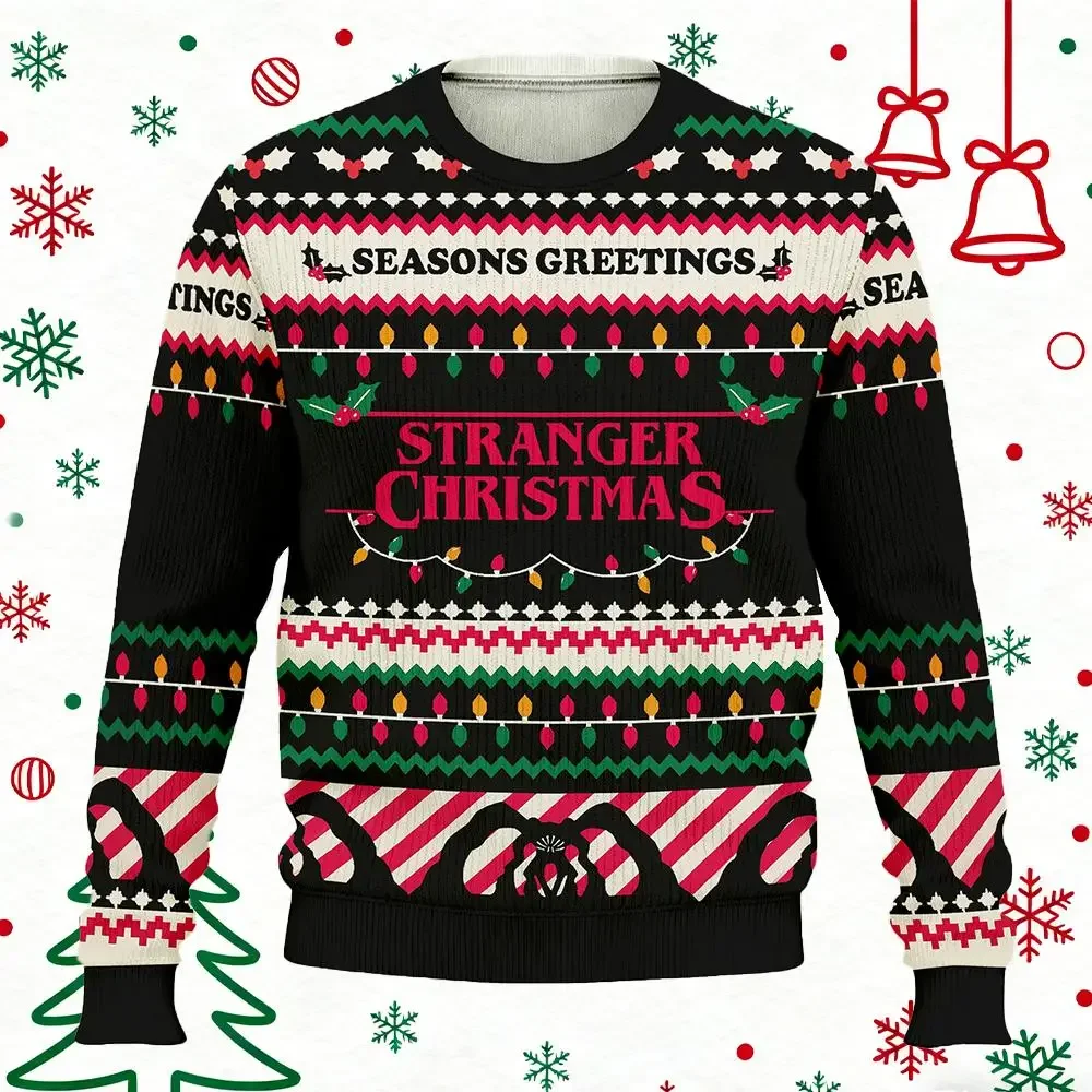 عيد الميلاد غريب سترة قبيحة طباعة البلوز عطلة حزب شيء مضحك نمط القمم الخريف/الشتاء الرجال والنساء البلوز