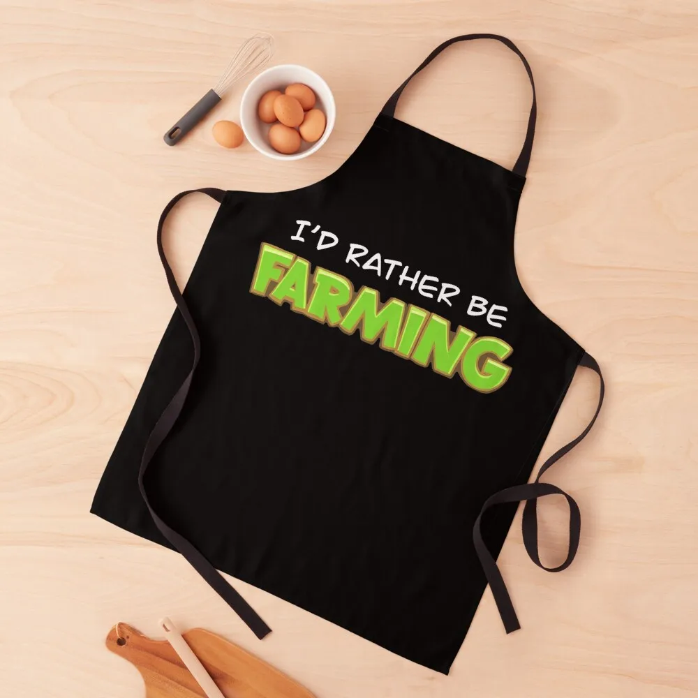 I’d rather be farming Apron Kitchen Utensils For Women Beauty Apron