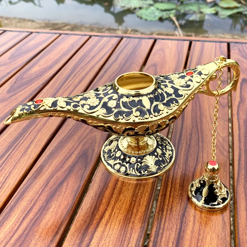 

1pc Home Decor Aladdin Lamp Accessories Tea Pot Decoration European Vintage Props Home Party Ornaments Figurine Office Desktop