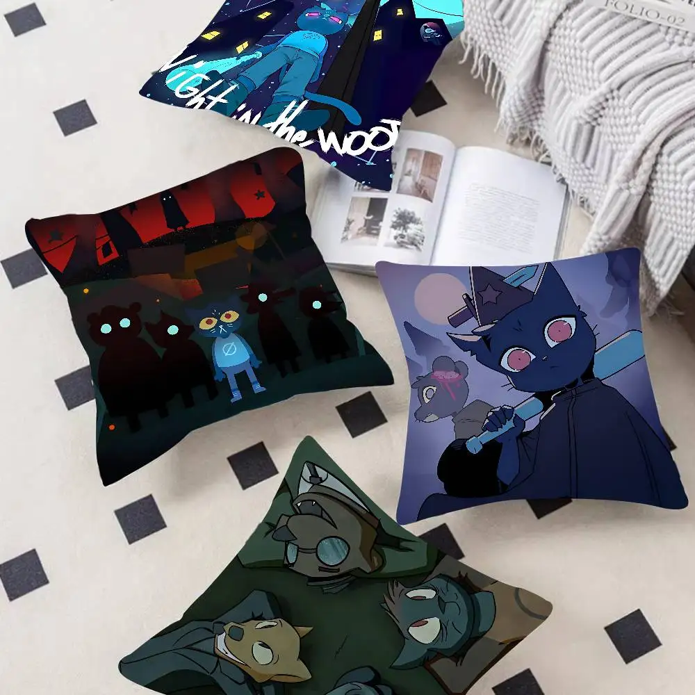 Adventure Games Night In The Woods Cushion Cover Car Throw Pillow Case For Sofa Car Christmas Gift