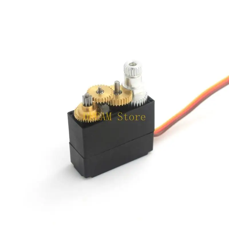 Model Aircraft Repair Motor ES3352 4.8V-6V with Black Housing, Horn Parts, and 3-Wire Cable for Steering Maintenance Work Best