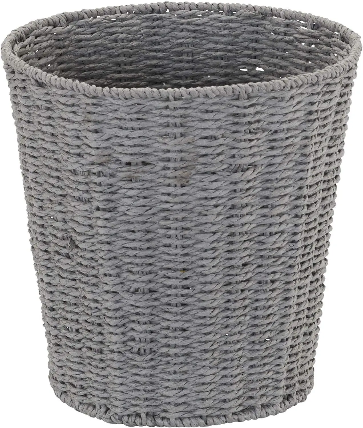 

Woven Waste Basket, Gray Paper Rope Waste Bin for Bathroom, Bedroom, Office