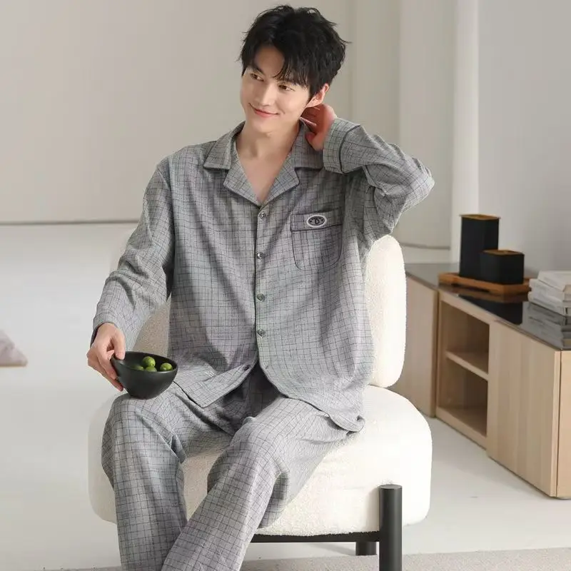 طقم كارديجان رجالي أنيق عالي الجودة بأكمام طويلة لخريف وشتاء 2025، ملابس مريحة جديدة بلون موحد مناسبة للارتداء في الخارج #5