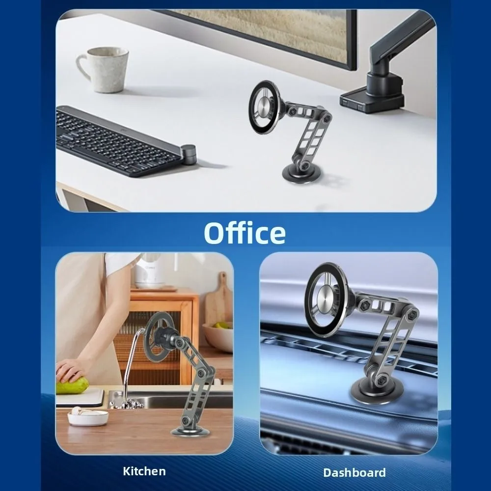 

360° Rotation Magnetic Car Phone Holder Folding Telescoping Navigation Bracket Anti-Shake Multifunctional