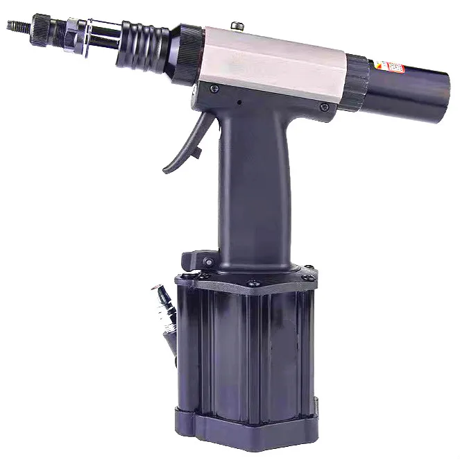 Pistolet à rivets hydro-pneumatique robuste, charge de traction 6600, traction à gâchette unique pour le réglage et la rotation avec jeu complet de nez