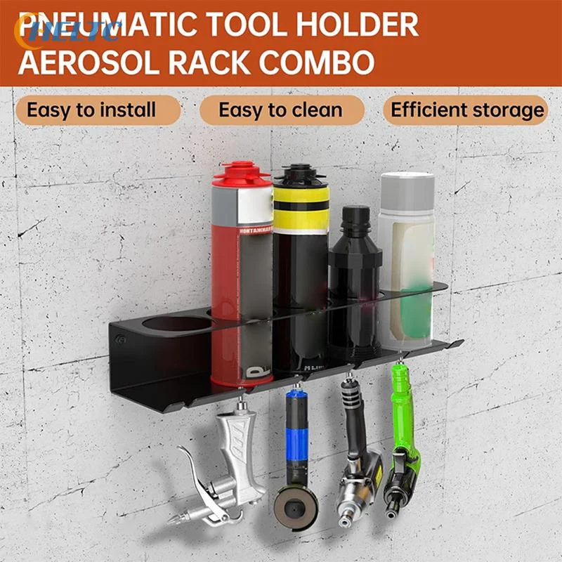 Metal Aerosol Spray Can Holder Large Opening Wall Mounted Aerosol Spray Organizer Multipurpose Easy Access Aerosol Bottle