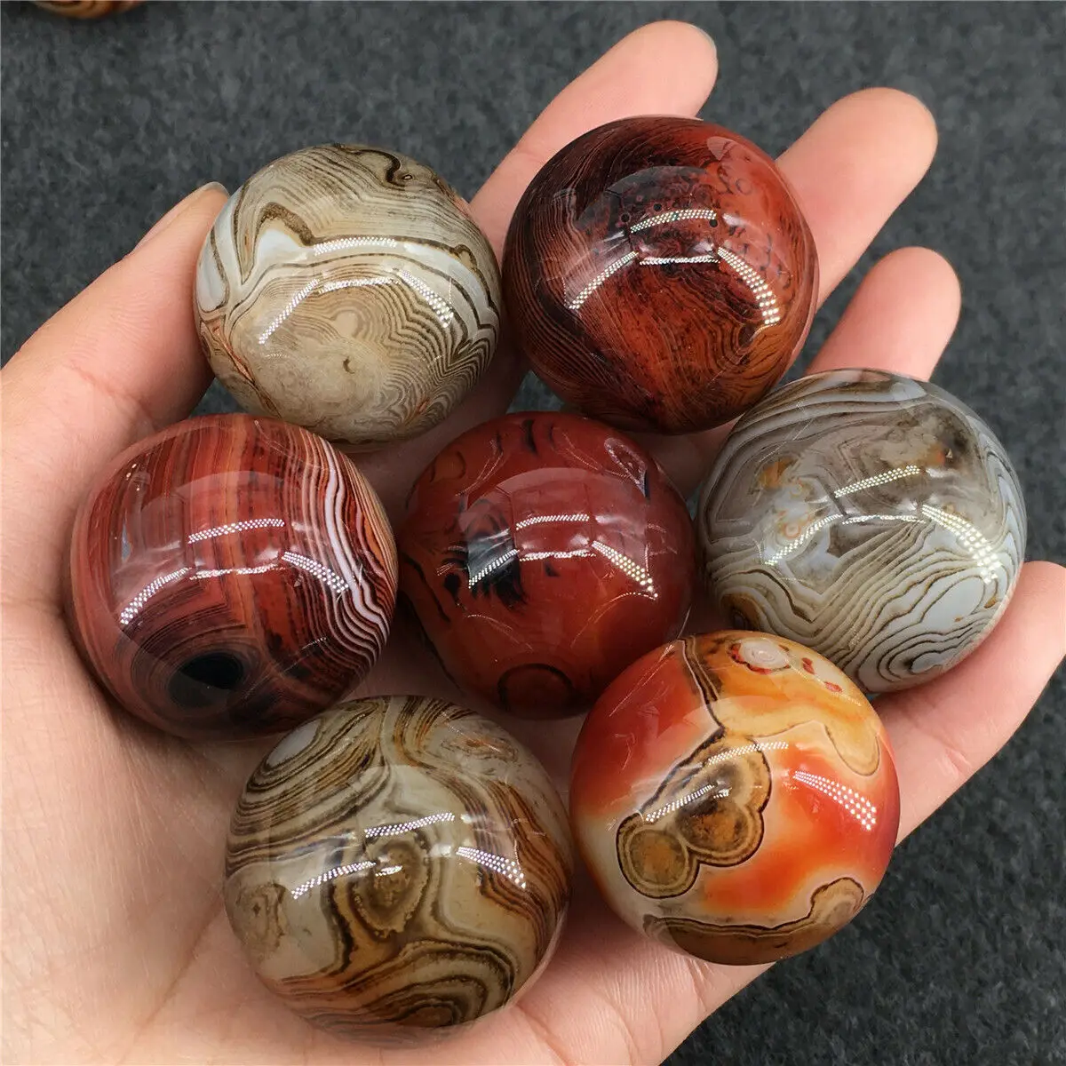 Natural Quartz Crystal lace agate Sphere Ball Reiki Divination ball 30mm+ 1PC