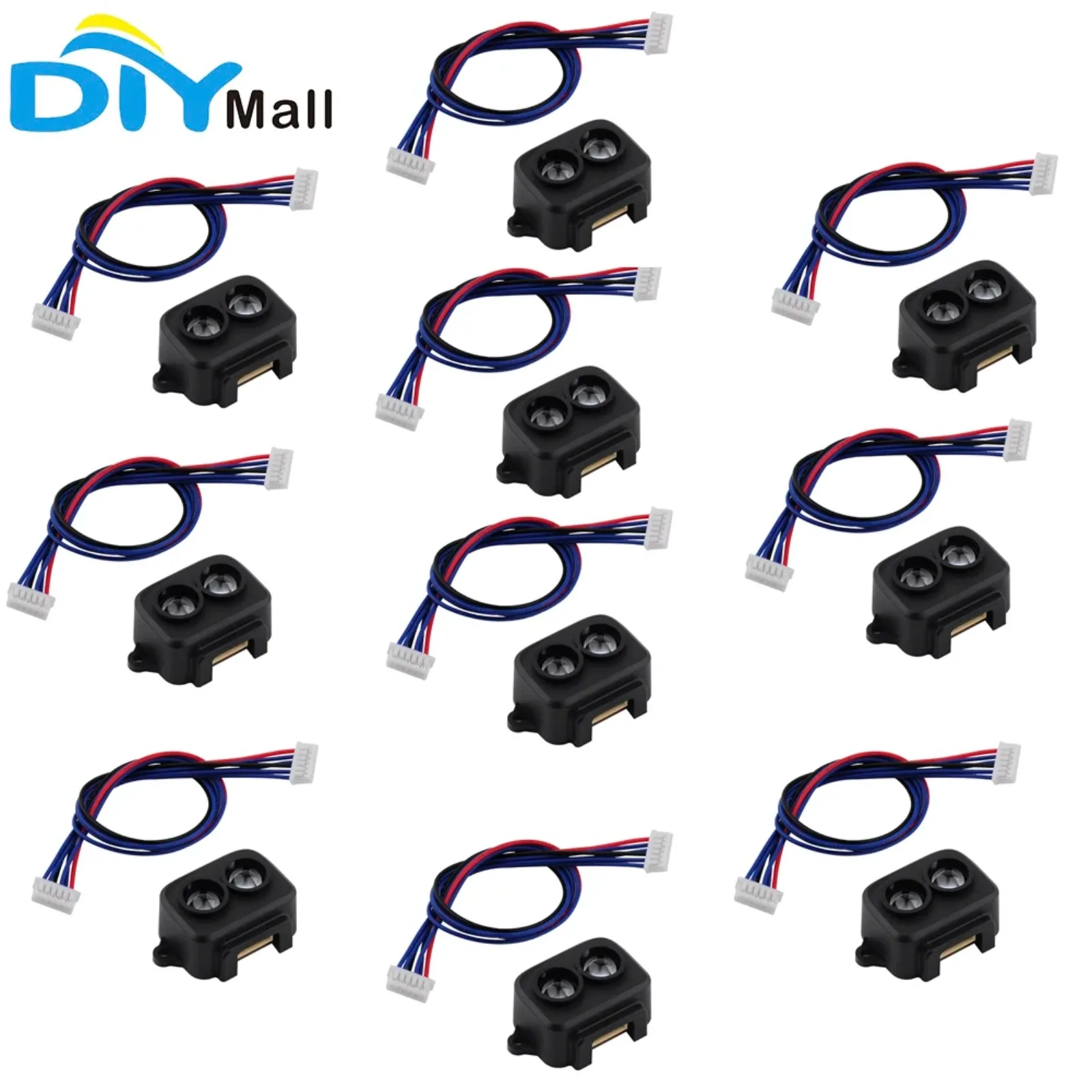 10Pcs Benewake TF-Luna LiDAR Range Finder Sensor Single-Point Micro Ranging Module 5V UART IIC Interface With 6P 1.25mm Cable