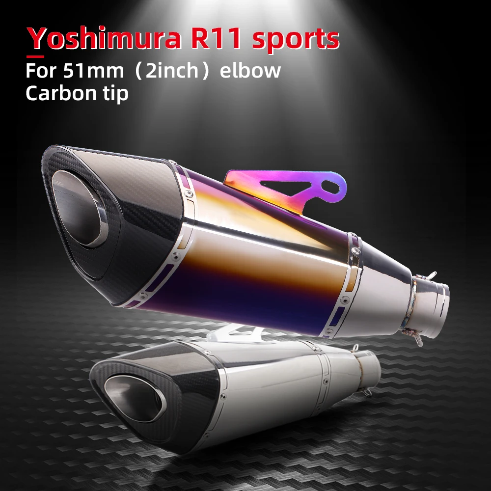 

Stainless steel high Performance,Universal carbon fiber exhaust pipe for motorcycle, R11，51MM