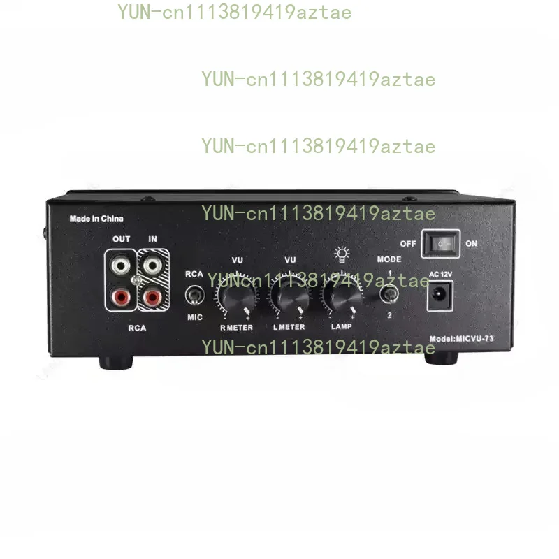 Voice Controlled Square VU Level Meter Finished Unit Aluminum Alloy Panel Warm LED Backlight Wiring Free Audio Signal Indicator