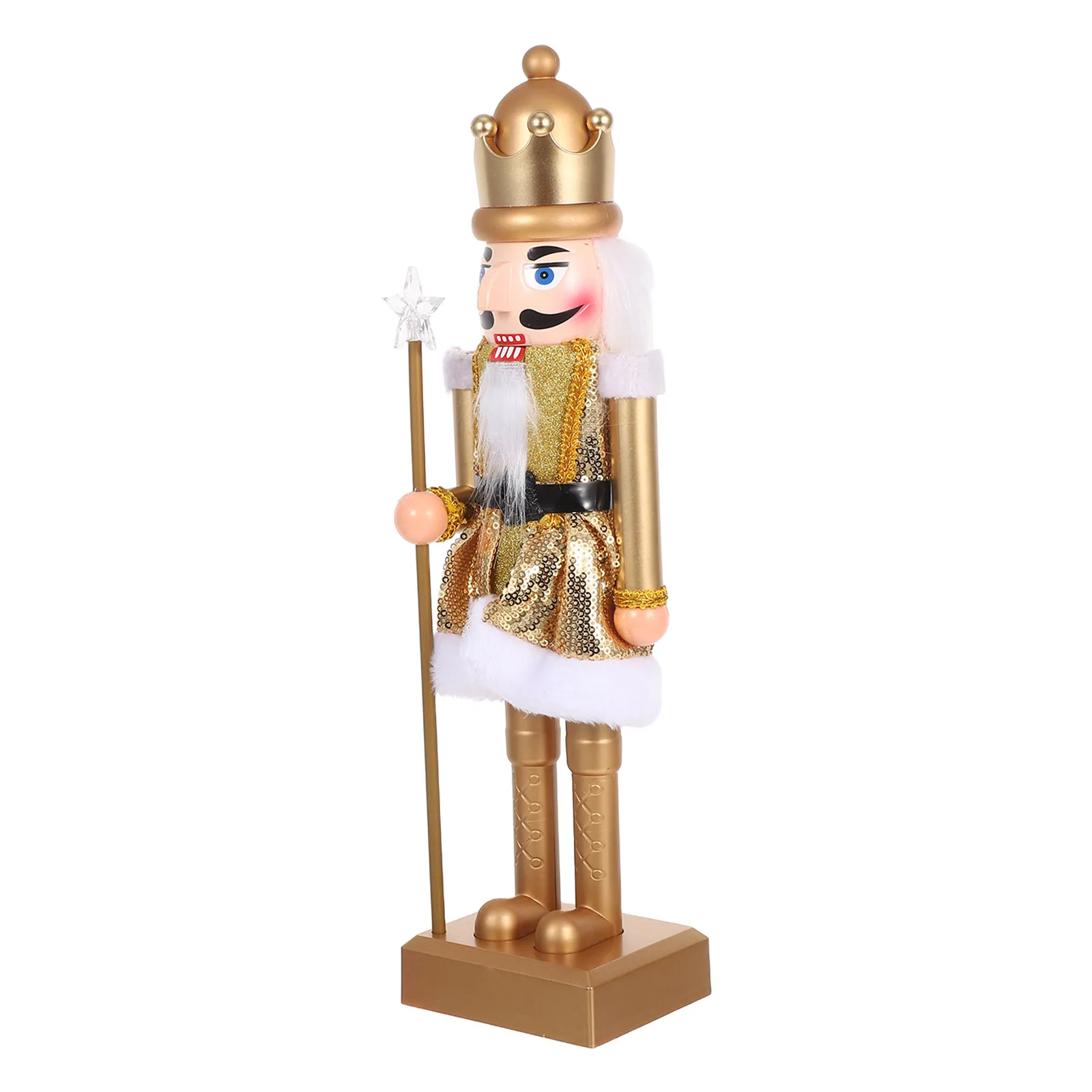 Christmas Lighted Nutcracker Soldier Decoration with Cheerful Music LED Glow Sturdy Plastic Build Versatile for Living Room