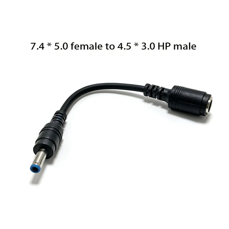 1Pc 7.4mm To 4.5mm DC Power Charger Converter Great Replacement DC Adapter Connector Cable For HP Dell Blue Tips