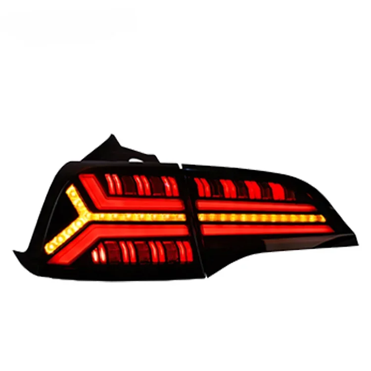 Wholesale Model Y Accessories Car Taillight LED Fishbone Clear Rear Tail Lights For Tesla Model Y